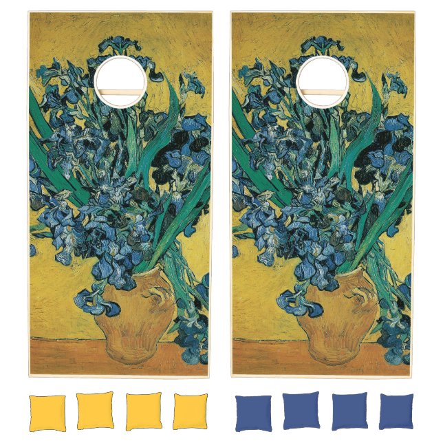 Still Life Vase with Irises by Vincent van Gogh Cornhole Set (Set)