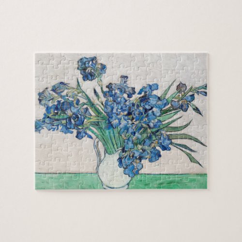 Still Life Vase with Irises by Vincent van Gogh Jigsaw Puzzle