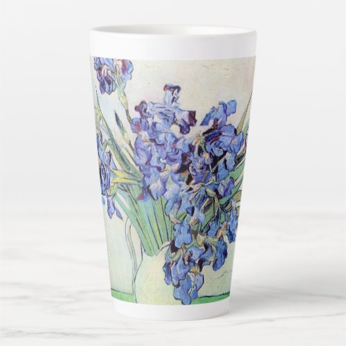 Still Life Vase with Irises by Vincent van Gogh Latte Mug