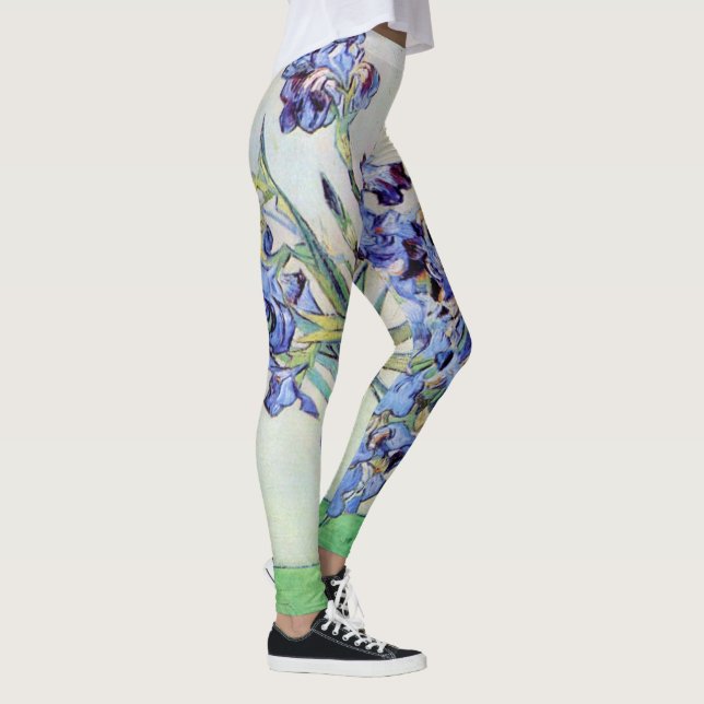 Still Life Vase with Irises by Vincent van Gogh Leggings (Right)