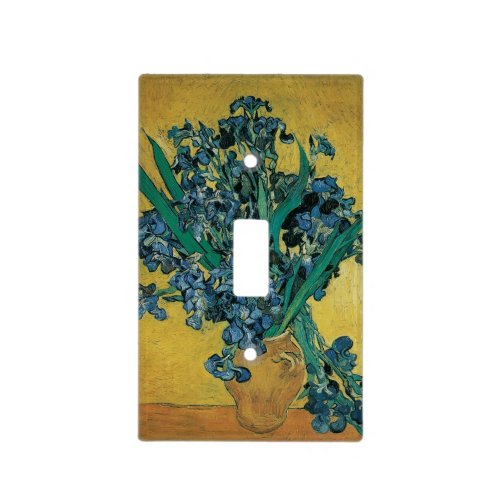 Still Life Vase with Irises by Vincent van Gogh Light Switch Cover