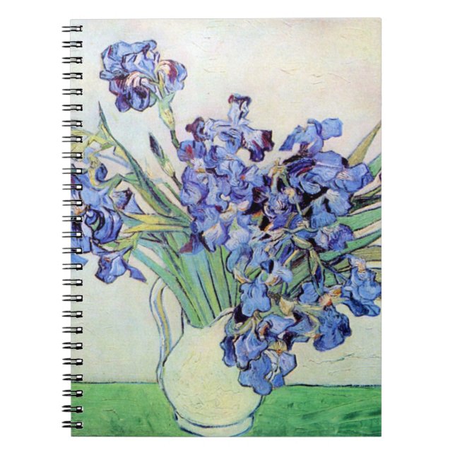 Still Life Vase with Irises by Vincent van Gogh Notebook (Front)