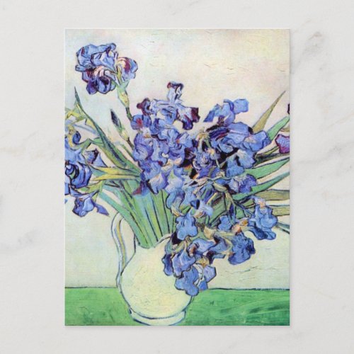 Still Life Vase with Irises by Vincent van Gogh Postcard