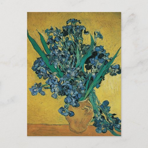 Still Life Vase with Irises by Vincent van Gogh Postcard