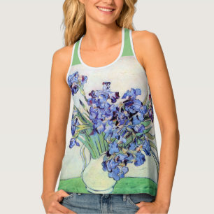 Still Life Vase with Irises by Vincent van Gogh Tank Top