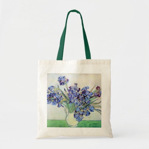 Still Life Vase with Irises by Vincent van Gogh Tote Bag