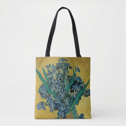 Still Life Vase with Irises by Vincent van Gogh Tote Bag