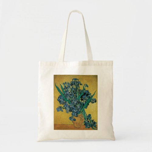 Still Life Vase with Irises by Vincent van Gogh Tote Bag