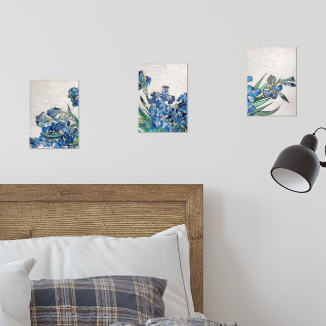 Still Life Vase with Irises by Vincent van Gogh Wall Art Sets (Bedroom)