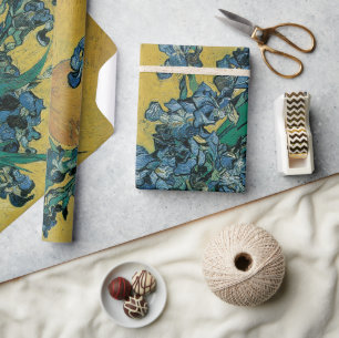 Still Life Vase with Irises by Vincent van Gogh Wrapping Paper