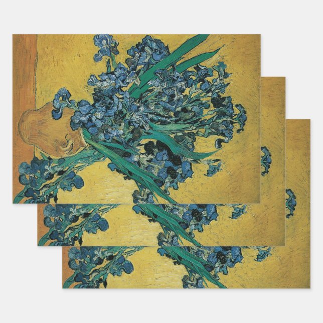 Still Life Vase with Irises by Vincent van Gogh Wrapping Paper Sheets (Set)