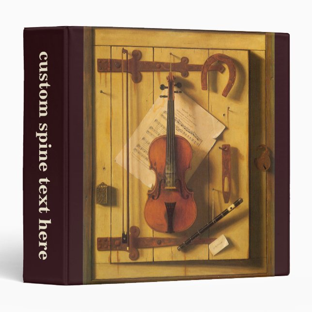 Still Life Violin and Music by William Harnett Binder (Front/Spine)