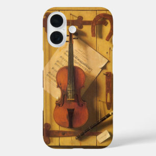 Still Life Violin and Music by William Harnett iPhone 16 Case
