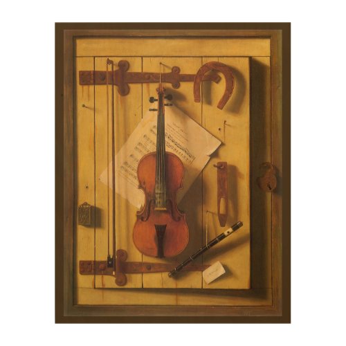 Still Life Violin and Music by William Harnett Wood Wall Decor