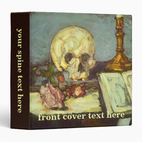 Still Life w Skull Candle Book By Paul Cezanne Binder