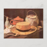 Still Life w Yellow Straw Hat by Vincent van Gogh Postcard<br><div class="desc">Still Life with Yellow Straw Hat (1885) by Vincent van Gogh is a vintage Post Impressionism fine art still life painting. A yellow straw hat with a pipe, some paintbrushes in a pot and a tea pot. About the artist: Vincent Willem van Gogh (1853-1890) was a Post Impressionist painter whose...</div>