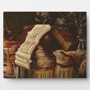 Still Life with a Book of Sheet Music Plaque