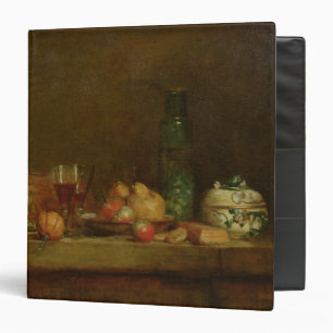 Still Life with a Bottle of Olives, 1760 3 Ring Binder
