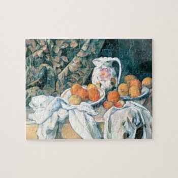 Still Life With A Curtain By Cezanne Puzzle by StillImages at Zazzle