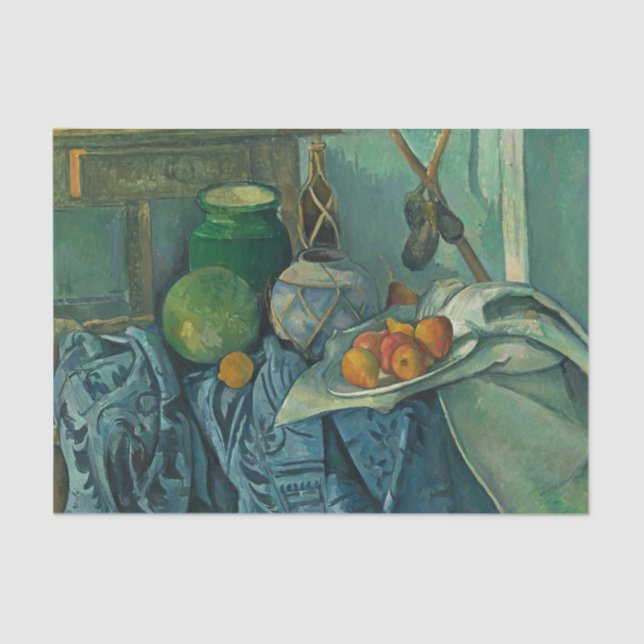 Still Life with a Ginger Jar and Eggplants,Cezanne Tissue Paper (Front)