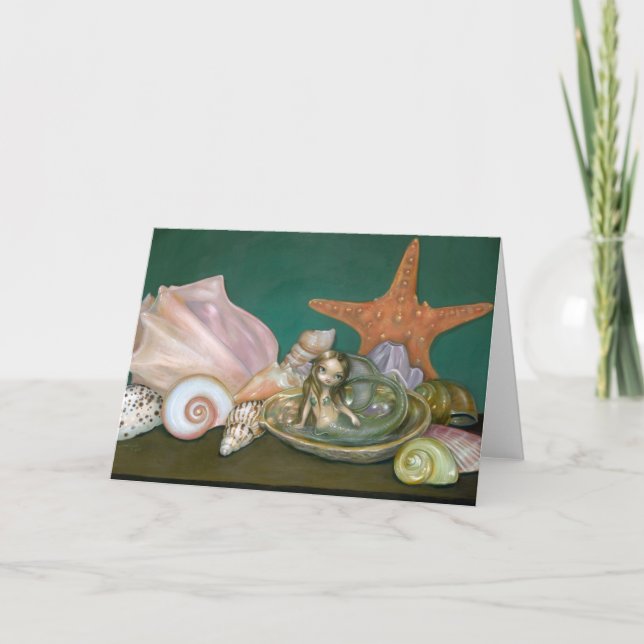 "Still Life With A Mermaid" Greeting Card (Front)
