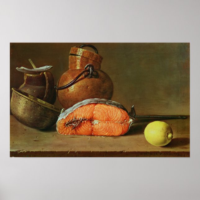 Still Life with a Piece of Salmon Poster (Front)