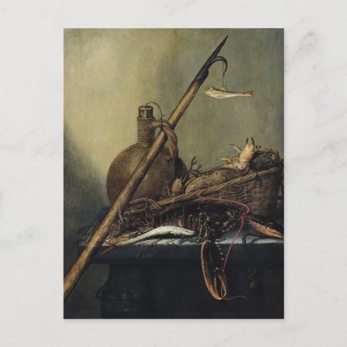 Still Life with a Pitcher and Crustaceans Postcard