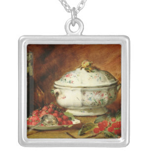 Still Life with a Soup Tureen Silver Plated Necklace