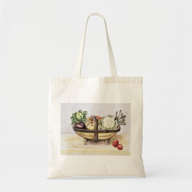 Still life with a trug of vegetables 1996 tote bag (Front)