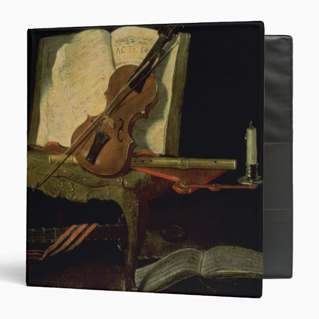 Still Life with a Violin 3 Ring Binder (Front/Inside)