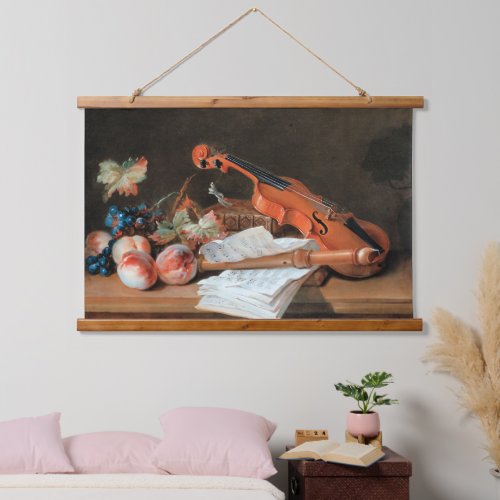 Still Life with a Violin fine art Hanging Tapestry