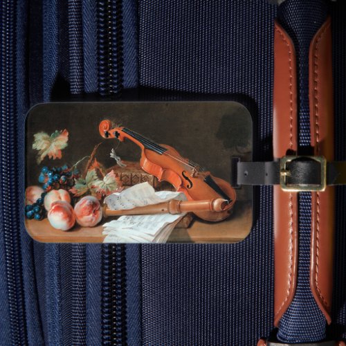 Still Life with a Violin fine art Luggage Tag
