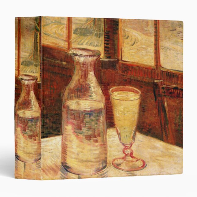 Still Life with Absinthe by Vincent van Gogh 3 Ring Binder (Front/Spine)