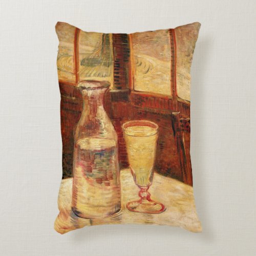 Still Life with Absinthe by Vincent van Gogh Accent Pillow