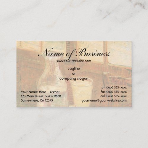 Still Life with Absinthe by Vincent van Gogh Business Card