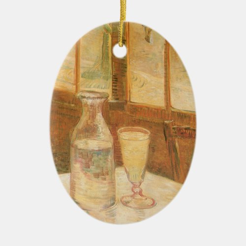 Still Life with Absinthe by Vincent van Gogh Ceramic Ornament