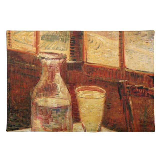 Still Life with Absinthe by Vincent van Gogh Cloth Placemat (Front)