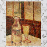 Still Life with Absinthe by Vincent van Gogh Jigsaw Puzzle<br><div class="desc">Still Life with Absinthe by Vincent van Gogh is a vintage fine art post impressionism still life painting featuring a carafe and a glass of absinthe sitting on a table near a window in a cafe or bar and restaurant. The bottle looks like it could have water or even wine....</div>