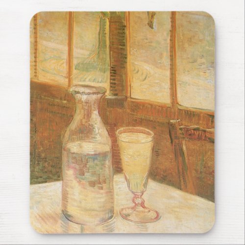 Still Life with Absinthe by Vincent van Gogh Mouse Pad