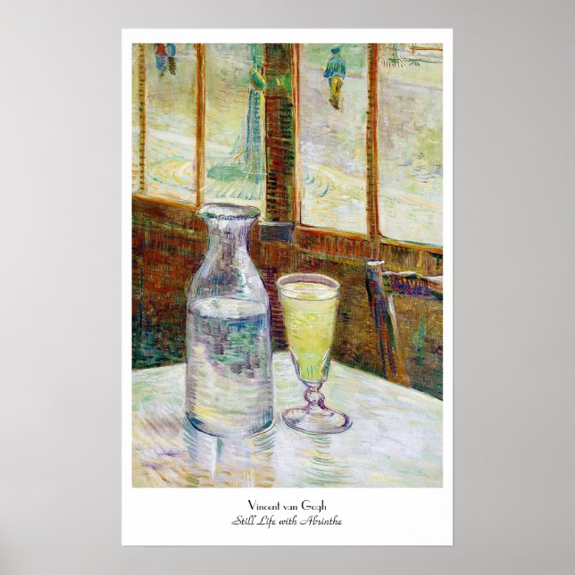 Still Life with Absinthe Vincent van Gogh paint Poster (Front)