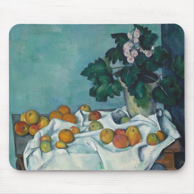 Still Life with Apples and a Pot of Primroses: Mouse Pad (Front)