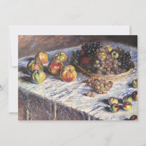 Still Life with Apples and Grapes by Claude Monet