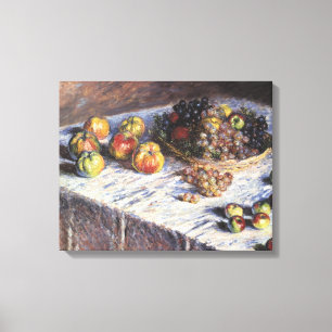 Still Life with Apples and Grapes by Claude Monet Canvas Print