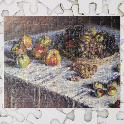 Still Life with Apples and Grapes by Claude Monet Jigsaw Puzzle