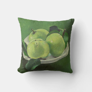 Still life with apples by Mikulas Galanda Throw Pillow