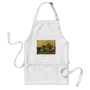 Still Life with Apples by Paul Cezanne Adult Apron