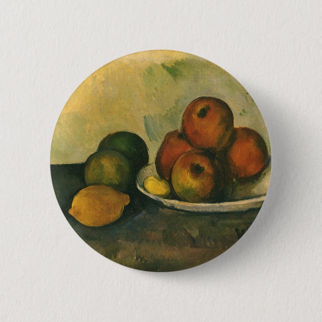 Still Life with Apples by Paul Cezanne Button (Front)