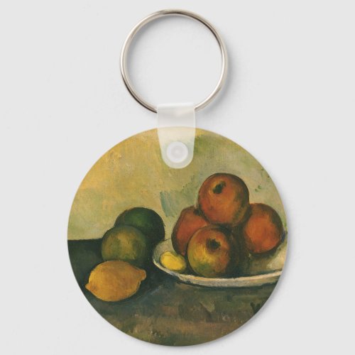 Still Life with Apples by Paul Cezanne Keychain