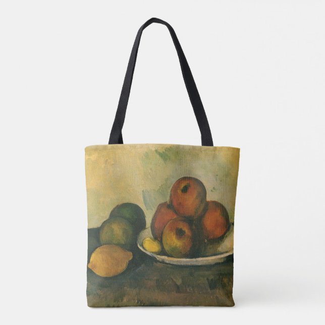 Still Life with Apples by Paul Cezanne Tote Bag (Back)