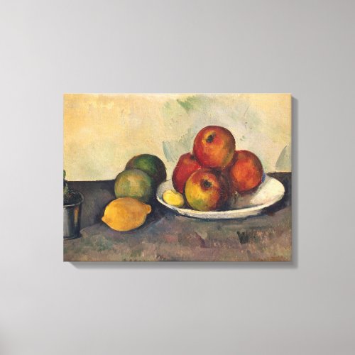 Still life with Apples c1890 Canvas Print